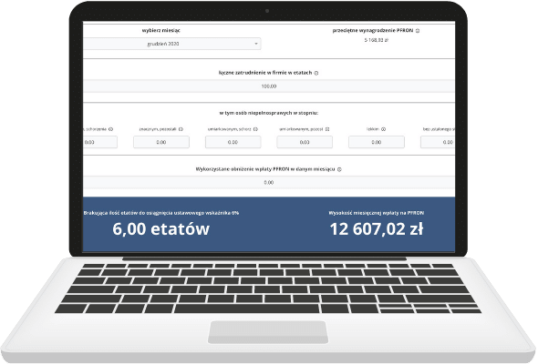 kalkulator-pfron-wplaty kalkulator pfron, oblicza wysokość wpłaty na pfron