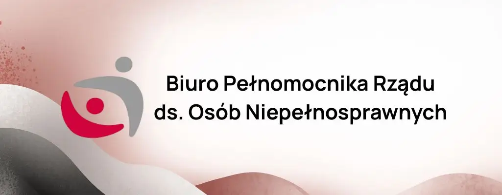 Biuro Pełnomocnika Rządu do spraw Osób Niepełnosprawnych 1 Biuro Pełnomocnika Rządu ds. Osób Niepełnosprawnych - logo i napis