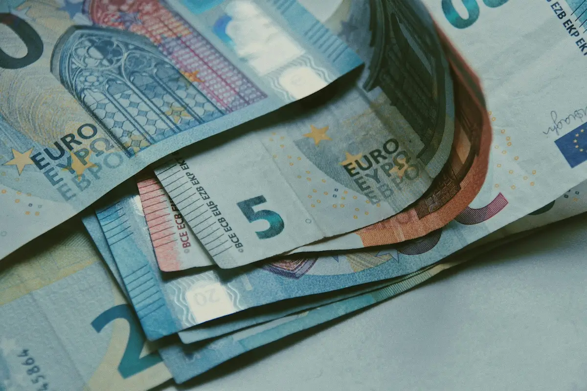 Obrazek dodany do artykułu blogowego o tytule " Zwrot podatku z Niemiec. Jak skorzystać z kalkulatora PIT 11 do obliczeń?" Na zdjęciu banknoty euro